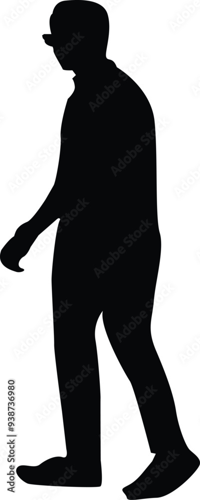 a man standing with stylish pose vector silhouette isolated white background a man standing with stylish pose vector silhouette isolated white background