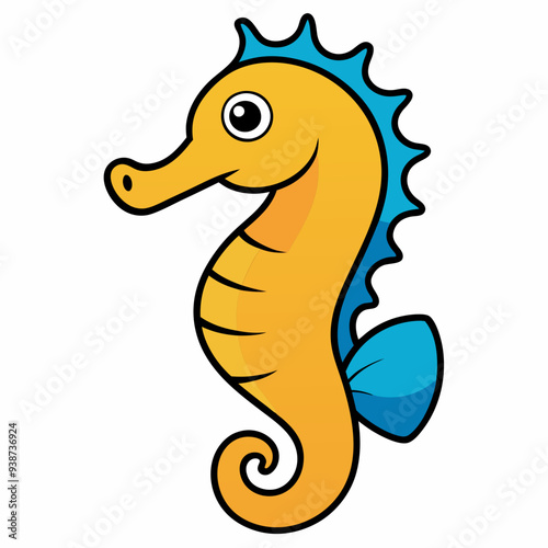  Colorful Sea Horse Vector Cartoon Printable Illustrations