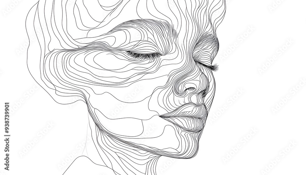 vector drawing of a person's face vector drawing of a person's face