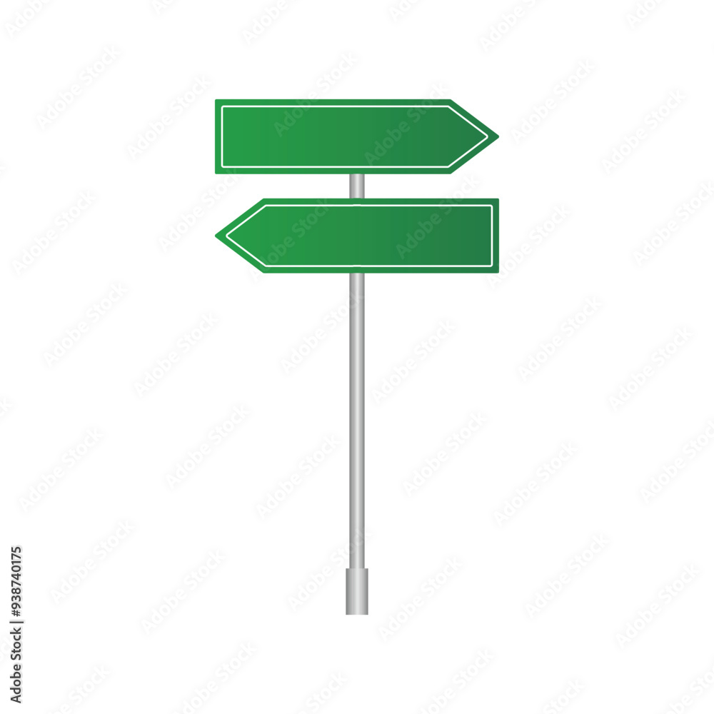 Traffic signs vector, green road signs blank. Traffic signs vector, green road signs blank.