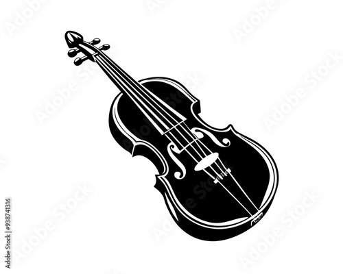 cello silhouette vector illustration