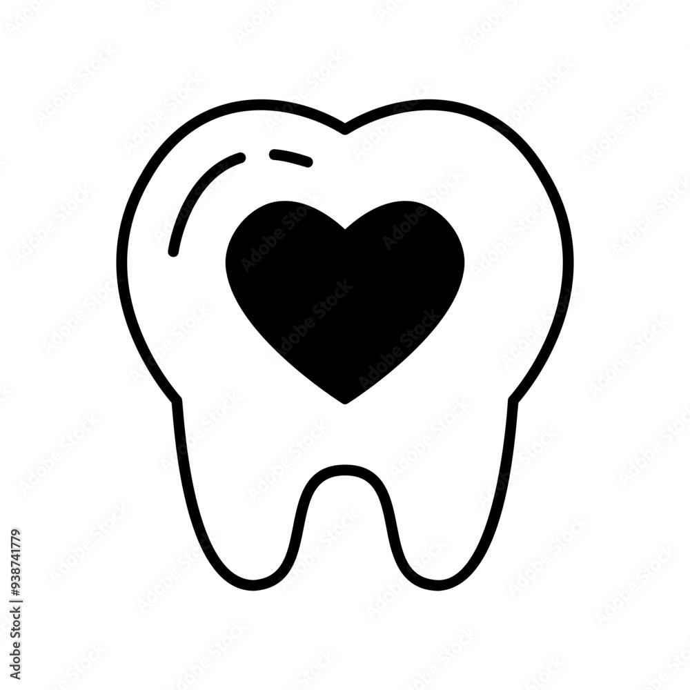 tooth with heart tooth with heart