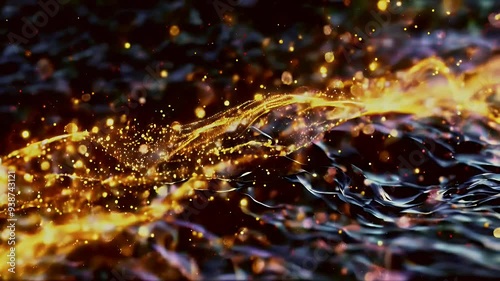 Abstract Golden Particles Wave