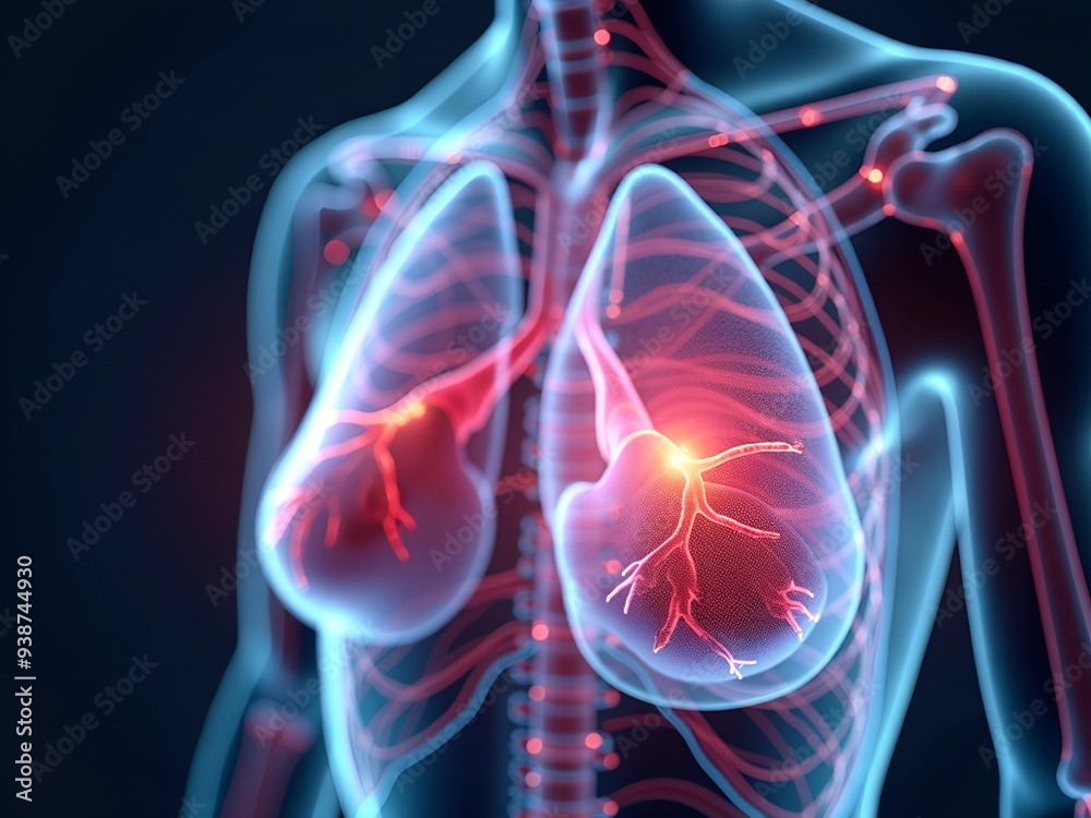 3d hologram of a human breast cell 3d hologram of a human breast cell