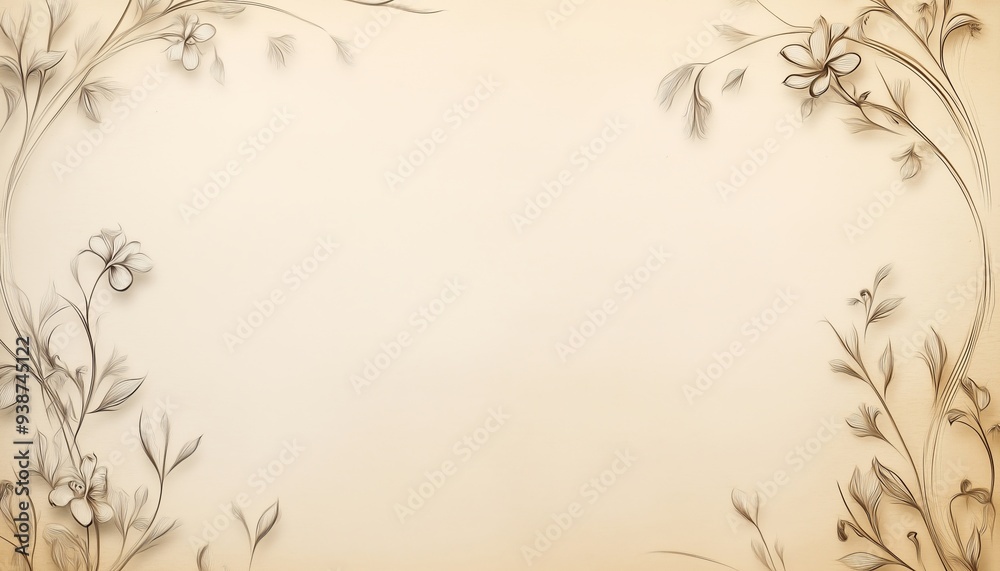 Elegant and Serene Floral Border Art for Backgrounds Elegant and Serene Floral Border Art for Backgrounds