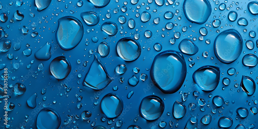 Water Droplets on Surface Water Droplets on Surface