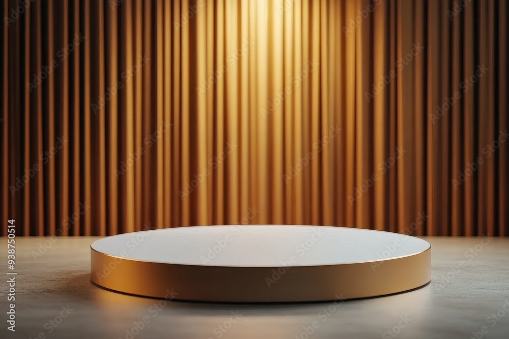 Luxurious 3D Circular Podium for Elegant Perfume Display with Soft Illumination Luxurious 3D Circular Podium for Elegant Perfume Display with Soft Illumination