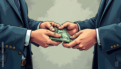 Illustration Depiction of White-Collar Crime photo