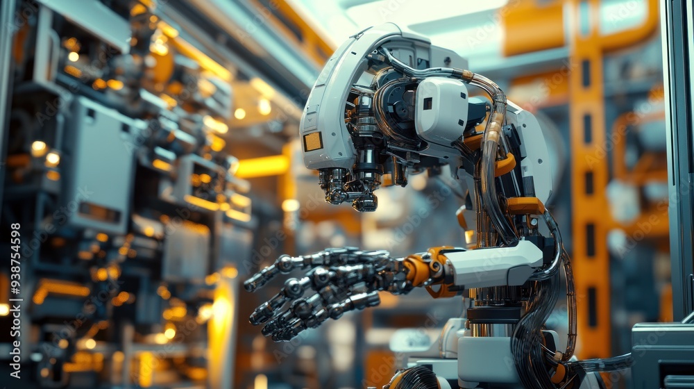 Robotic Arm in a Factory Setting Robotic Arm in a Factory Setting