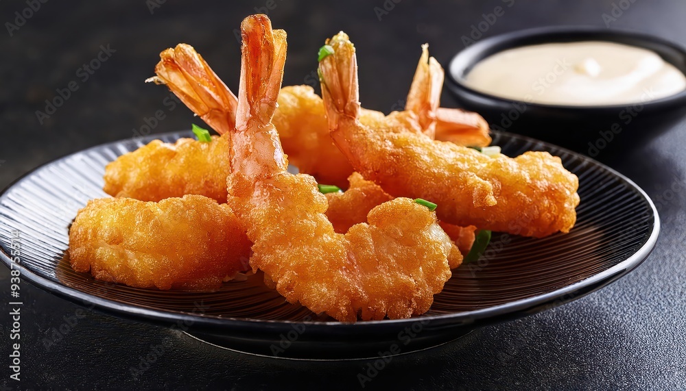 Golden-brown shrimp coated in a light, crispy batter. Perfectly seasoned and fried until crunchy on the outside, while remaining juicy on the inside. Ideal as an appetizer or main course.
