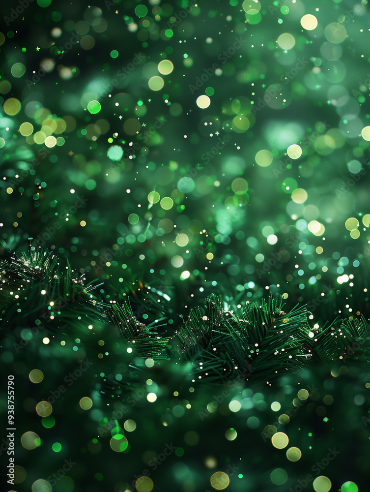 Defocused background. Green glitter. Copyspace, background for postcard, banner. Christmas blurred background, сhristmas lights, bokeh. Defocused background. Green glitter. Copyspace, background for postcard, banner. Christmas blurred background, сhristmas lights, bokeh.