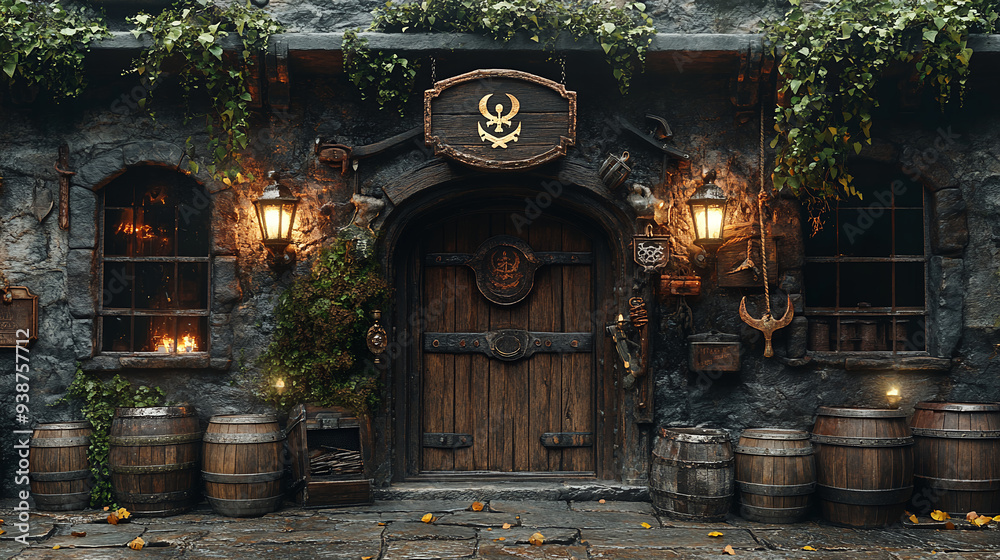 Naklejka premium pirate bar, bar, elegant bar, restaurant, classic bar, luxury, gorgeous,