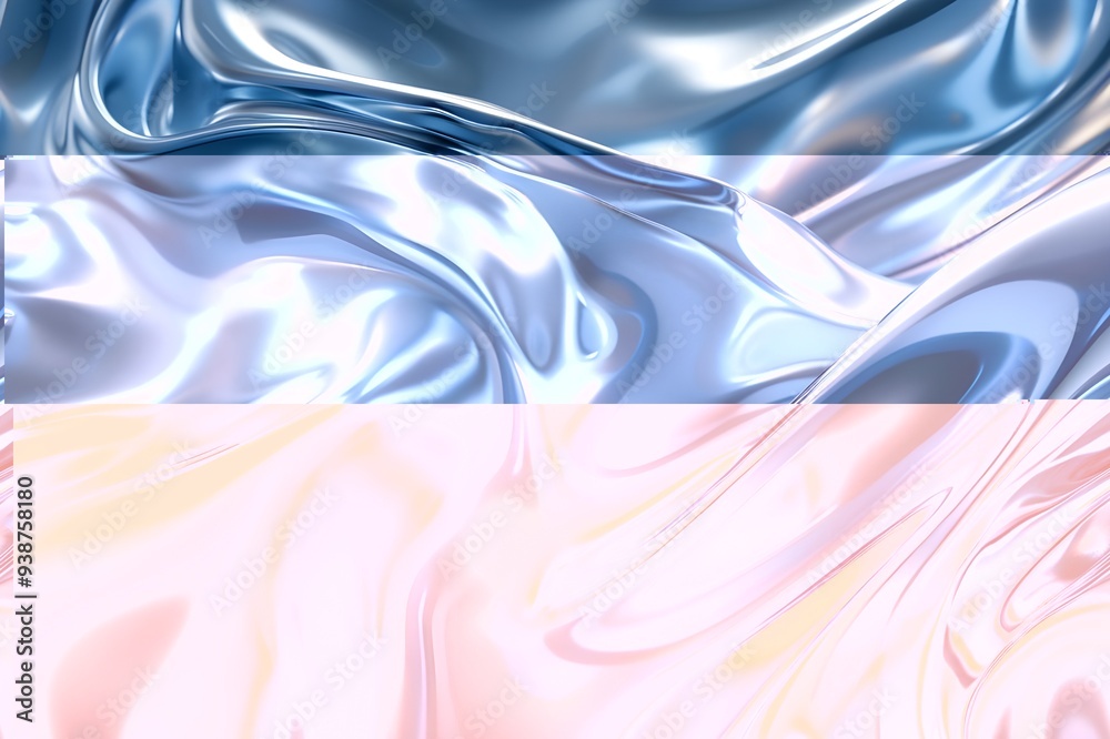 Obraz premium Abstract Liquid Metal, Metallic Smooth Surface