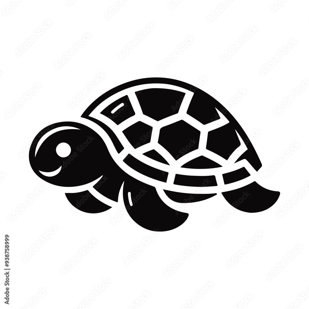 Obraz premium Animal turtle silhouette vector.