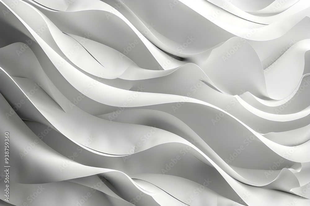 Obraz premium Abstract White Wave Pattern