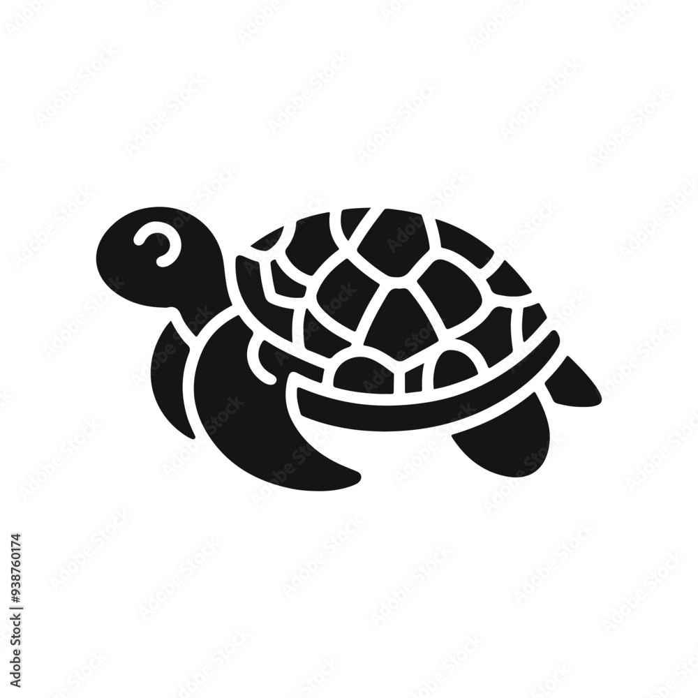 Obraz premium Animal turtle silhouette vector.