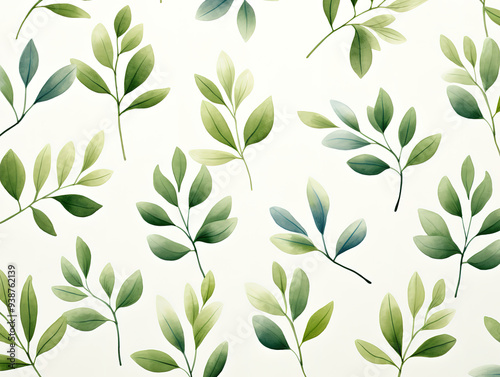 Wallpaper Mural Luxurious Green leaves or leaf Torontodigital.ca