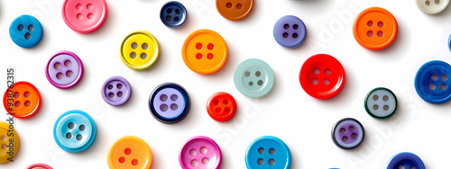 Scattered Colorful Buttons