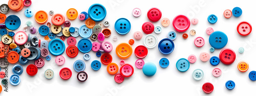 Scattered Colorful Buttons