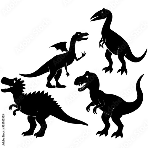 tyrannosaurus dinosaur vector illustration