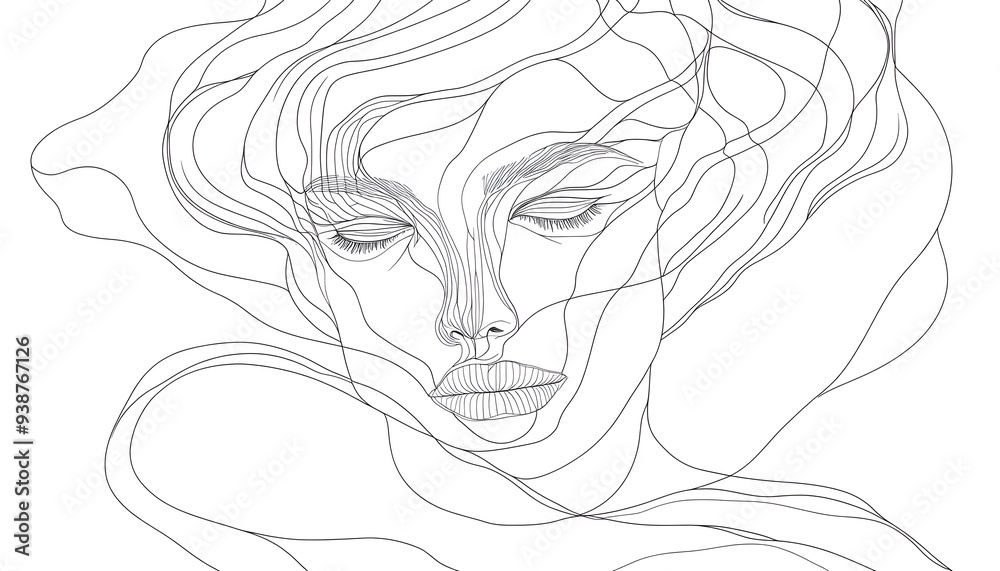 vector drawing of a person's face vector drawing of a person's face
