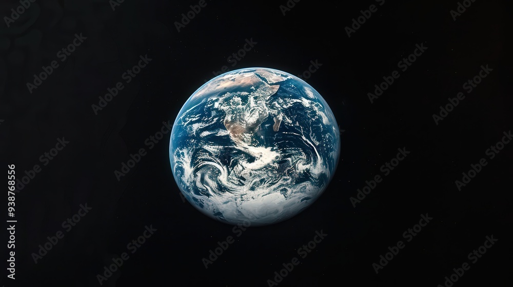 an image of the horizon with the oceans and continents visible in detailed color, contrasted against the blackness of space.