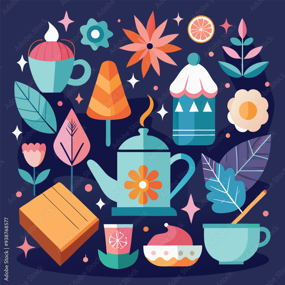 Fototapeta premium birthday party set