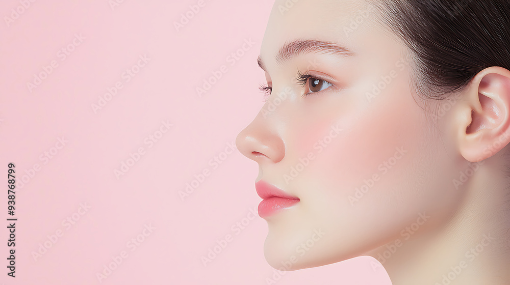 Close-Up Portrait of a Beautiful Glowing Skin Woman Close-Up Portrait of a Beautiful Glowing Skin Woman