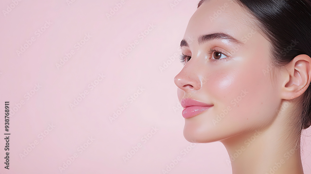 Close-Up Portrait of a Beautiful Glowing Skin Woman Close-Up Portrait of a Beautiful Glowing Skin Woman