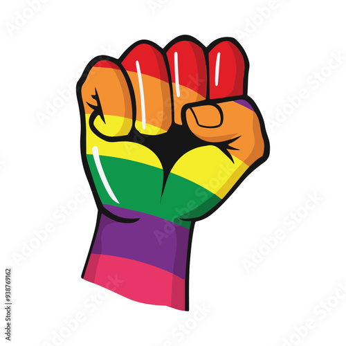 LGBTQ power protest symbol sticker,LGBTQ power protest symbol sticker ai generated