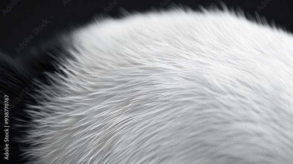 Fototapeta premium Close-up of soft, white fur texture. Perfect for backgrounds, textures, and design elements.