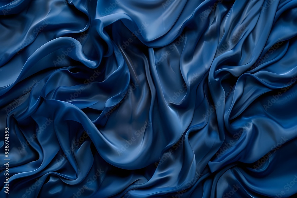 Obraz premium Abstract Blue Silk Fabric Background