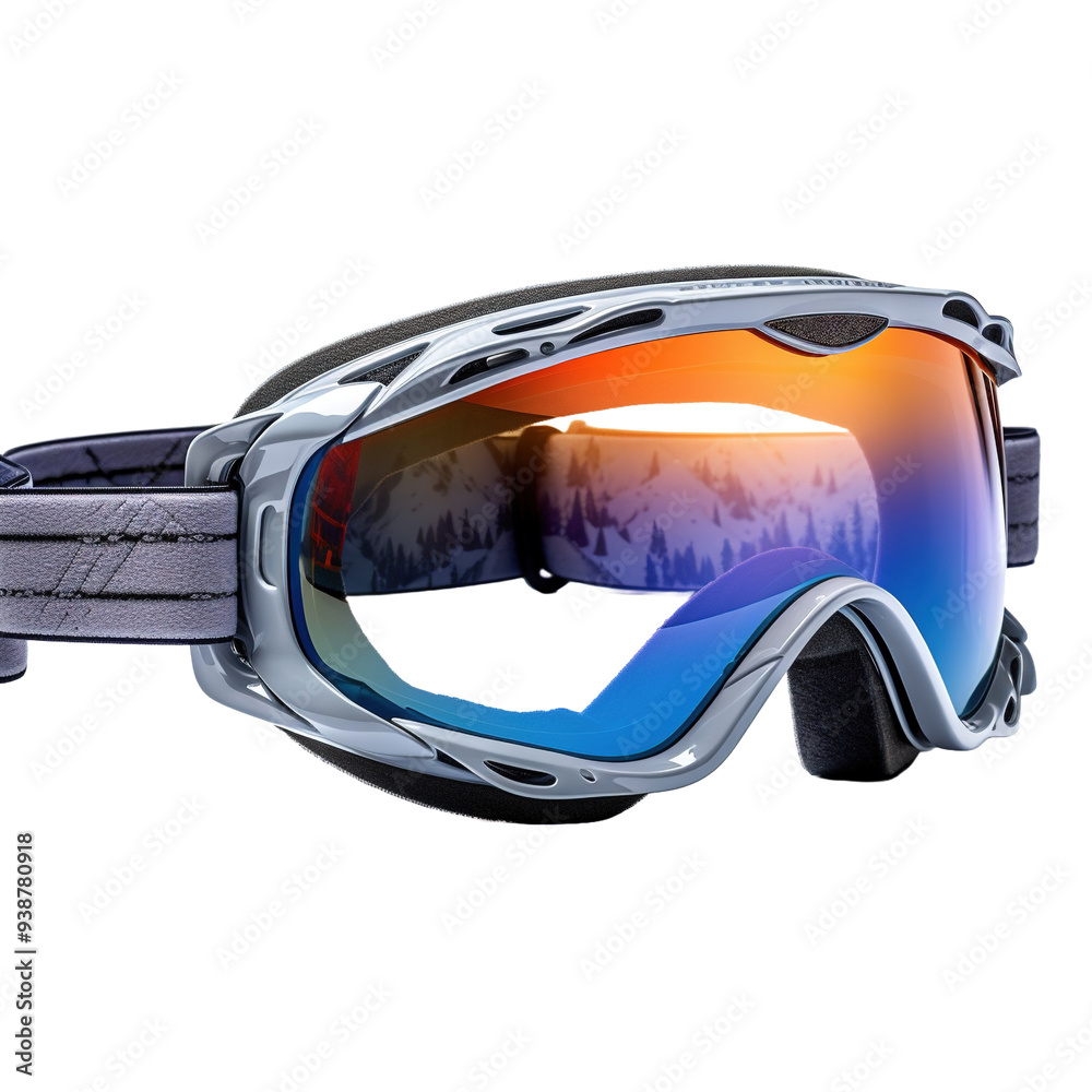 Fototapeta premium Ski Goggles on transparent background, png 