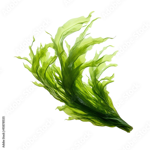 Seaweed on transparent background, png	