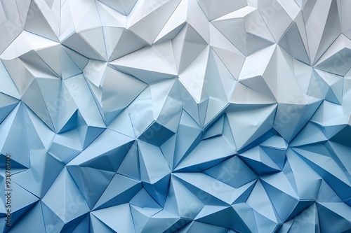 Abstract Geometric Blue and White Pattern