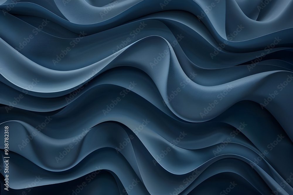 Abstract Blue Wave Background