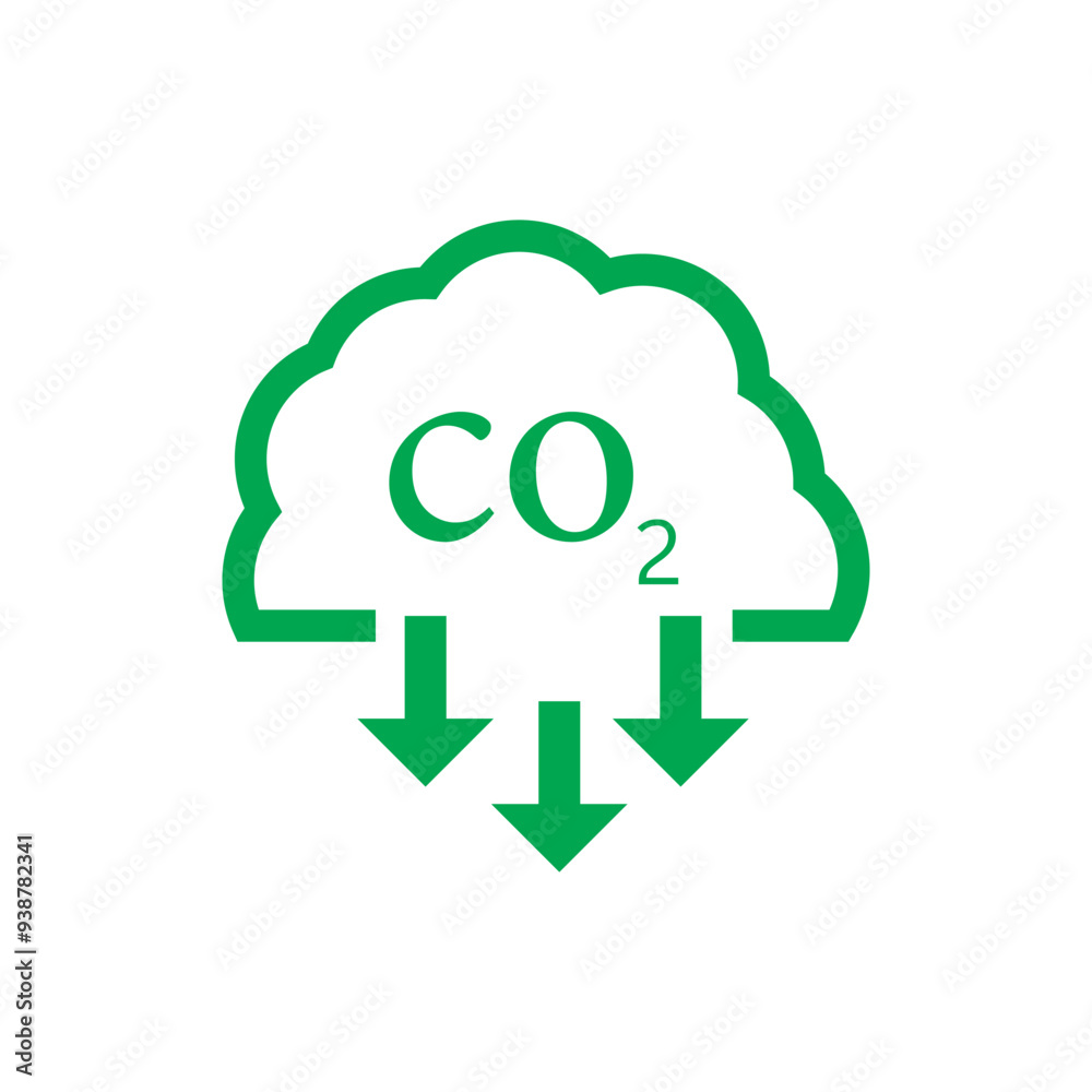 CO2 emissions icon. Ecology and environment symbol, carbon dioxide pollution, reduce co2 gas, carbon reduction cloud, zero carbon emission. Vector illustration. CO2 emissions icon. Ecology and environment symbol, carbon dioxide pollution, reduce co2 gas, carbon reduction cloud, zero carbon emission. Vector illustration.