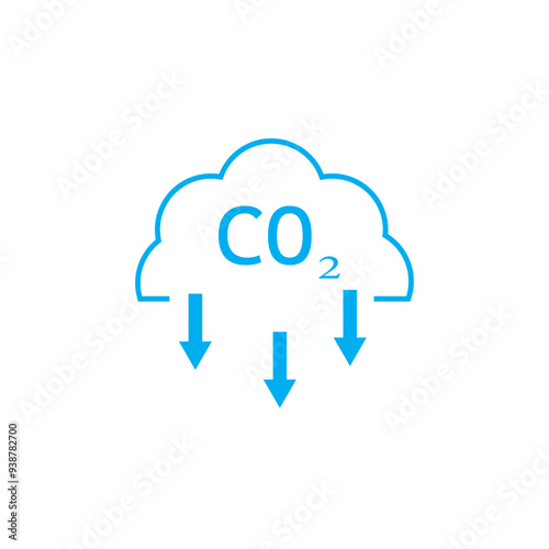 Reduce CO2 gas icon set in green and black colors. co2 gas carbon dioxide icon Outline vector