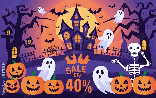 Halloween Sale Off 40% Poster.