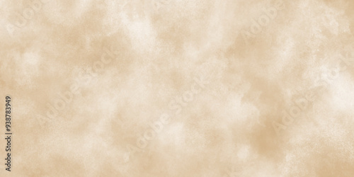 Brown Grunge texture background with grainy effect, brown watercolor background hand-drawn with cloudy strokes of brushes, brown old vintage paper texture with cloudy stains.