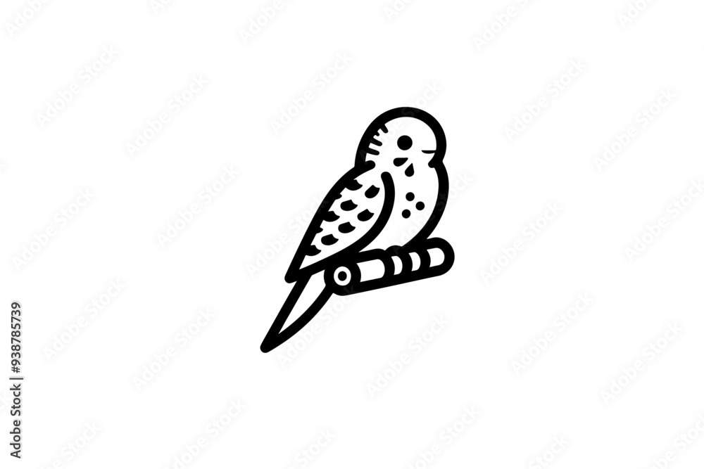budgerigar silhouette vector illustration budgerigar silhouette vector illustration