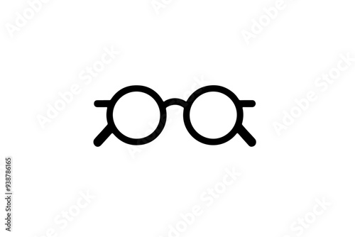Vector glasses model icon minimalist isolated on white background