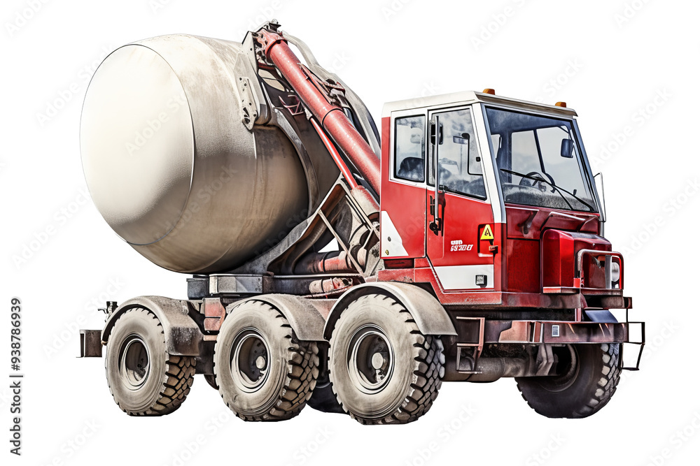 Isolated cement mixer on transparent background for construction and industrial design projects, ideal for integrating into architectural visualizations and creative presentations Isolated cement mixer on transparent background for construction and industrial design projects, ideal for integrating into architectural visualizations and creative presentations