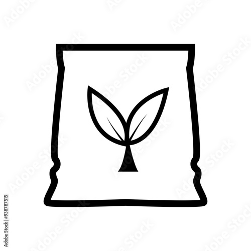 Fertilizer bag icon on white background. Vector illustration.