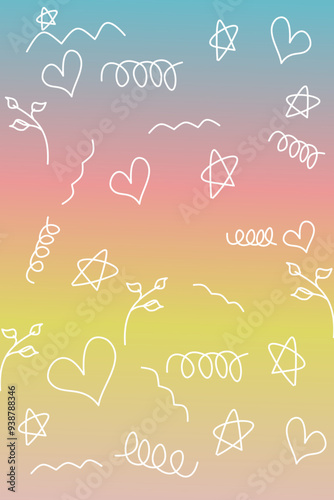 Pastel background with soft abstract color love