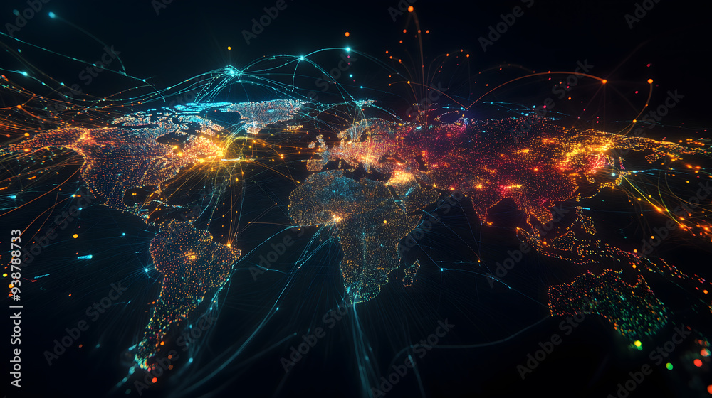 A global supply chain network visualized through GenAI algorithms ...