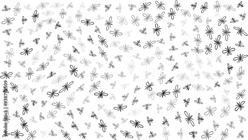midges flying in the air, hand-drawn, monochrome vector background midges flying in the air, hand-drawn, monochrome vector background