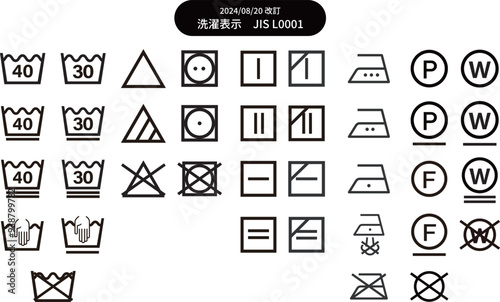 JIS L0001 洗濯表示アイコン一覧