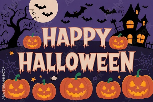 Happy Halloween Poster Background.