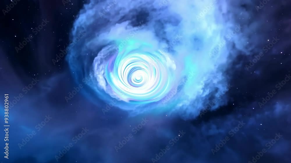 Cosmic Nebula and Galaxy Passage: Seamless Space Animation